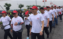 “放松心情，磨砺意志，超越自我” 正定公司参加徒步走活动